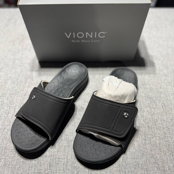 Vionic Shoes - Vionic Women’s Orthotic Kiwi Black Sandals Size 8